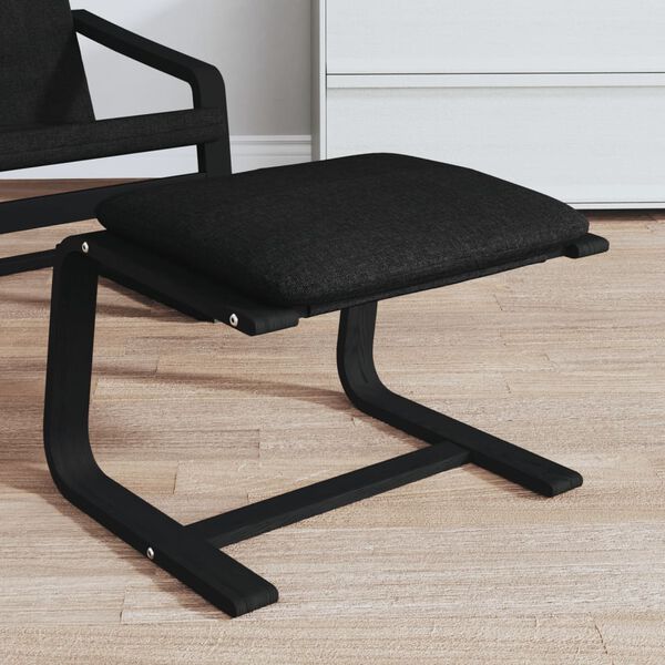 vidaXL Fu&szlig;hocker Schwarz 51x41x40 cm Stoff