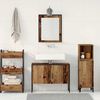 vidaXL Badezimmerm&ouml;bel-Set Wandmontiert 2 pcs Braun Holzwerkstoff