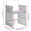 vidaXL Garten Essgruppe 5 pcs Schwarz Poly-Rattan