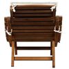 vidaXL Sonnenliege mit Auflage Massivholz Akazie Creme