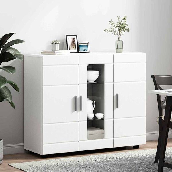 vidaXL Holzschrank mit Speicher Wei&szlig; 88,5 x 30,5 x 73 cm Holzwerkstoff
