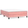 vidaXL Boxspringbettgestell Rosa 140x190 cm Samt