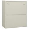 vidaXL B&uuml;roschrank mit Pflanzkasten Hellgrau 90x40x128 cm Stahl
