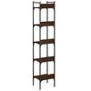 vidaXL B&uuml;cherregal 5 B&ouml;den Braun Eichen-Optik 35x30x174 cm