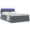 vidaXL Bett mit Stauraum und LED mit LED Dunkelgrau 140 x 190 cm Samt