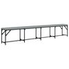 vidaXL Essbank Hellgrau 248x32x45 cm Stahl und Stoff