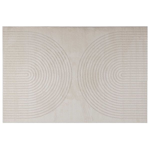 vidaXL Bereichsteppiche HUARTE Creme 170 x 120 cm Polyester