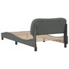 vidaXL Bettgestell ohne Matratze "Hvar" Dunkelgrau 100x200 cm Stoff