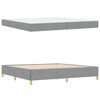 vidaXL Bettrahmen mit Matratze Hellgrau 200 x 200 cm Stoff