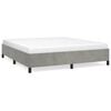 vidaXL Bettgestell ohne Matratze Hellgrau 180x200 cm Samt