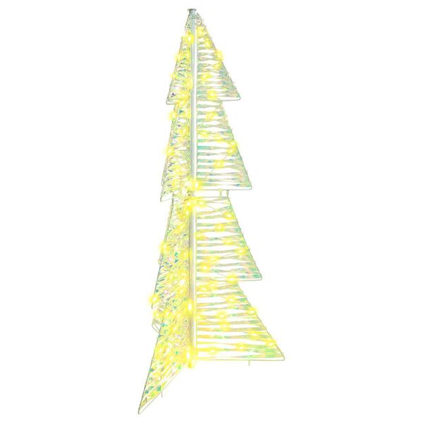 vidaXL Weihnachtsbaum mit 100 LEDs Warmes Weiß 120 cm PET