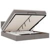 vidaXL Ottomane Bett mit Matratze & LEDs Taupe 180x200 cm Stoff