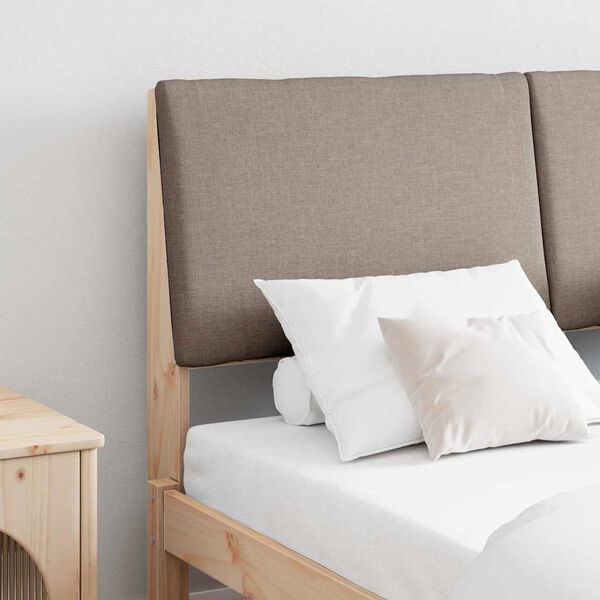 vidaXL Gepolstertes Kopfteil Taupe 160 cm Massives Kiefernholz