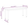 vidaXL Bank Schwarz Eichen-Optik 110 x 35 x 45 cm Holzwerkstoff