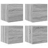 vidaXL TV-Wandschr&auml;nke 4 Stk. Grau Sonoma 30,5x30x30 cm