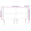 vidaXL LED Kopfteil Hellgrau 163x16x118/128 cm Stoff