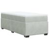 vidaXL Boxspringbett mit Matratze Hellgrau 80x200 cm Samt