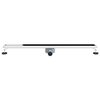 vidaXL Duschabfluss mit Glash&uuml;lle und 360&deg; Siphon Schwarz 100 cm