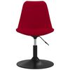 vidaXL Esszimmerst&uuml;hle 6 Stk. Drehbar Rot Samt