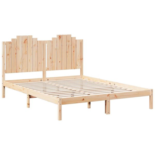 vidaXL Massivholzbett Extra Lang ohne Matratze 140x220 cm