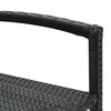 vidaXL Barhocker 2 Stk. Schwarz Poly Rattan