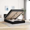 vidaXL Ottoman-Bett mit Matratze Schwarz 140x200 cm Samt