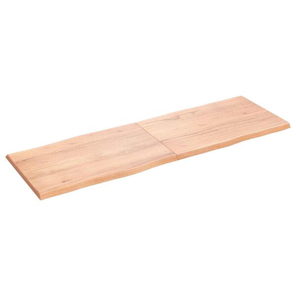 vidaXL Tischplatte 180x60x(2-4) cm Massivholz Behandelt Baumkante
