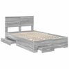 vidaXL Bettrahmen Graues Sonoma 120 x 190 cm Holzwerkstoff