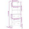 vidaXL Highboard Grau Sonoma 69,5x34x180 cm Holzwerkstoff