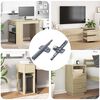 vidaXL Sanftschlie&szlig;er 2 pcs Grau 125 x 47 x 15 mm PP