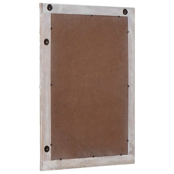vidaXL Badezimmer Spiegel Wei&szlig; 70 x 50 x 2,5 cm Massivholz Mango