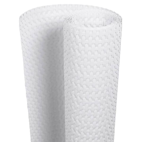 vidaXL Balkon-Sichtschutz Wei&szlig; 600x100 cm Poly Rattan