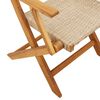 vidaXL 3-tlg. Bistro-Set Beige Poly Rattan und Massivholz