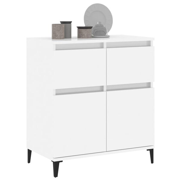 vidaXL Sideboard Hochglanz-Wei&szlig; 60x35x70 cm Holzwerkstoff