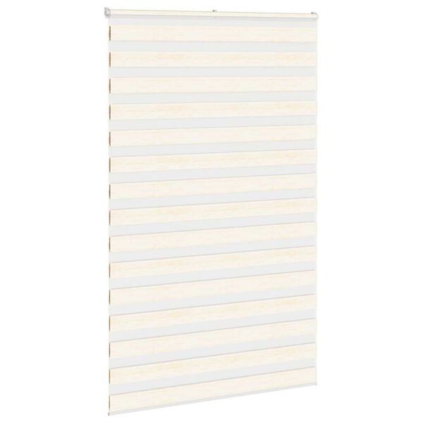 vidaXL Doppelrollo Marmorbeige 140x230cm Stoffbreite 135,9 cm Polyester