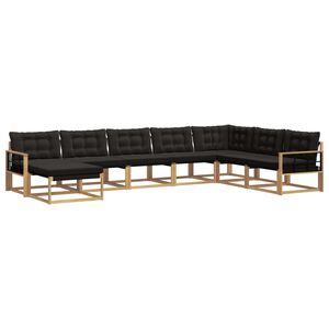 vidaXL Outdoor-Sofagarnitur 8 stk. Wei&szlig; und Schwarz Massivholz Akazie