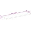 vidaXL Tischplatte 120x50x2,5 cm Rechteckig Massivholz Mango