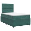 vidaXL Boxspringbett mit Matratze Dunkelgr&uuml;n 120 x 190 cm Samt