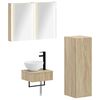 vidaXL Badezimmerschrank-Set 4 pcs Sonoma-Eiche 43 x 11,5 x 60,5 cm