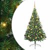 vidaXL K&uuml;nstlicher vorbeleuchteter Weihnachtsbaum Gr&uuml;n 180 cm PVC