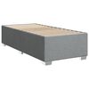 vidaXL Boxspringbett mit Matratze Hellgrau 90x200 cm Stoff