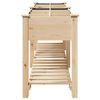 vidaXL Garten-Pflanzgef&auml;&szlig; mit Regal Beige 115 x 59 x 76,5 cm