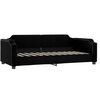vidaXL Tagesbett mit Matratze Schwarz 90x200 cm Stoff