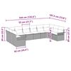 vidaXL Gartensofa-set mit Speicher 10 pcs Beige Poly-Rattan