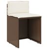 vidaXL 3-tlg. Bistro-Set mit Kissen Braun Poly Rattan