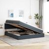 vidaXL Aufbewahrungsbett mit Matratze Dunkelgrau 160 x 200 cm Samt