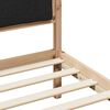 vidaXL Bettrahmen Schwarz 135 x 190 cm Massives Kiefernholz