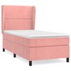 vidaXL Boxspringbett mit Matratze Rosa 100x200 cm Samt