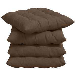 vidaXL Sitzkissen 2 pcs Braun 40 x 40 x 6 cm Stoff