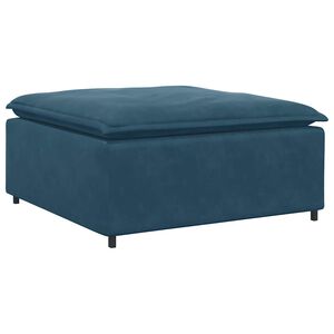 vidaXL Modulares Sofa Fu&szlig;hocker-Modul Blau 100x100x48 cm